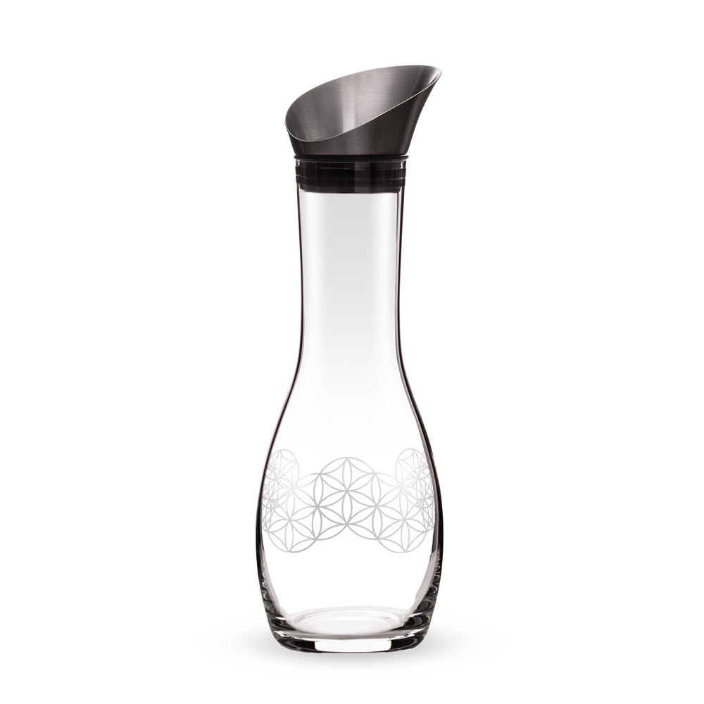 VitaJuwel Wasserkaraffe mit Blume des Lebens, 1,3 Liter
