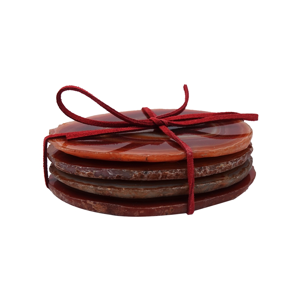 Achat-Untersetzer rot, (4 St./Set) – Bild 2