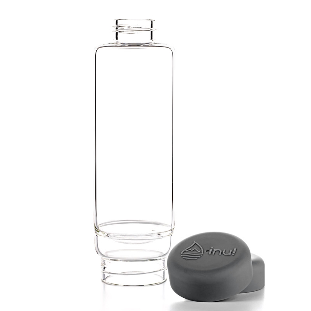 inu! Trinkflasche von VitaJuwel in Lava Grey mit Bergkristall – Bild 2