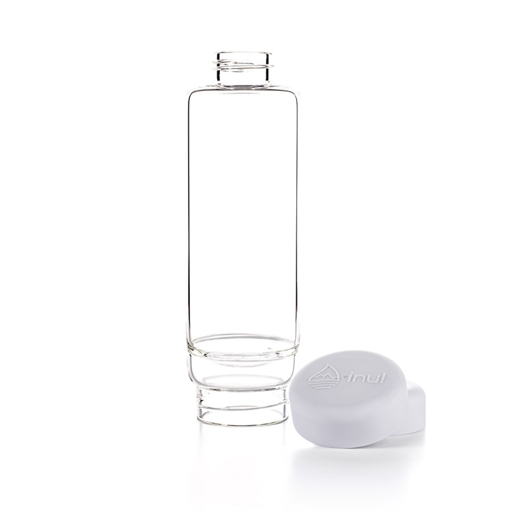 inu! Trinkflasche von VitaJuwel in Cloud White mit Bergkristall – Bild 2