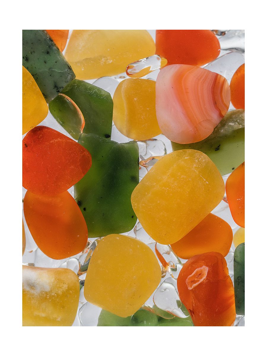 VitaJuwel "Happiness" (Nephrit-Jade, Carneol, Orangencalcit, Bergkristall) – Bild 2