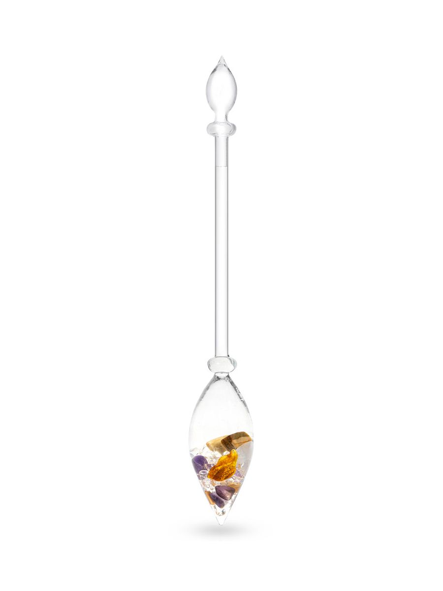 VitaJuwel "Prana" (Amethyst, versteinertes Holz, Chalcedon, Bernstein, Bergkristall) – Bild 3